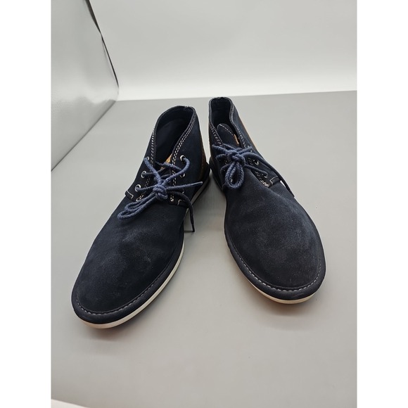 TIMBERLAND  A12JV CITY SHUFFLER CHUKKA BOOTS Mens  7.5 Blue Lace Suede main image 5